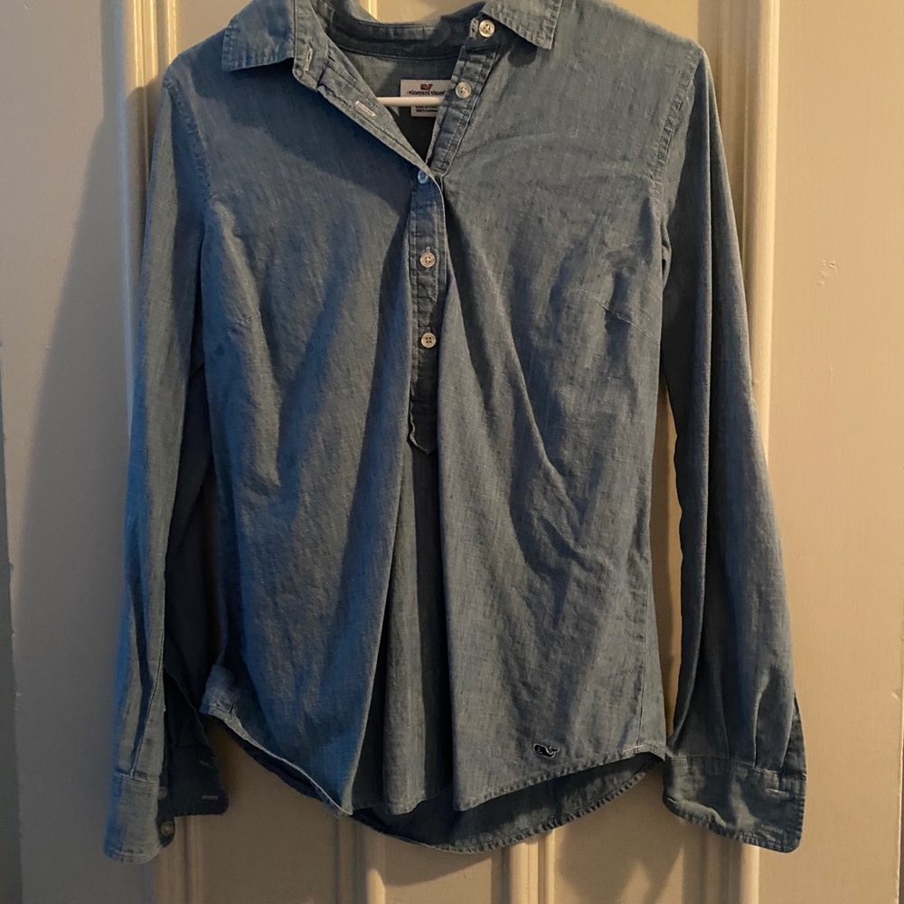 Vineyard Vines Chambray Popover Shirt